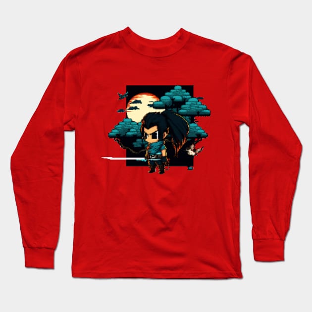 Knight of the Wind Long Sleeve T-Shirt by Pixel-Eye